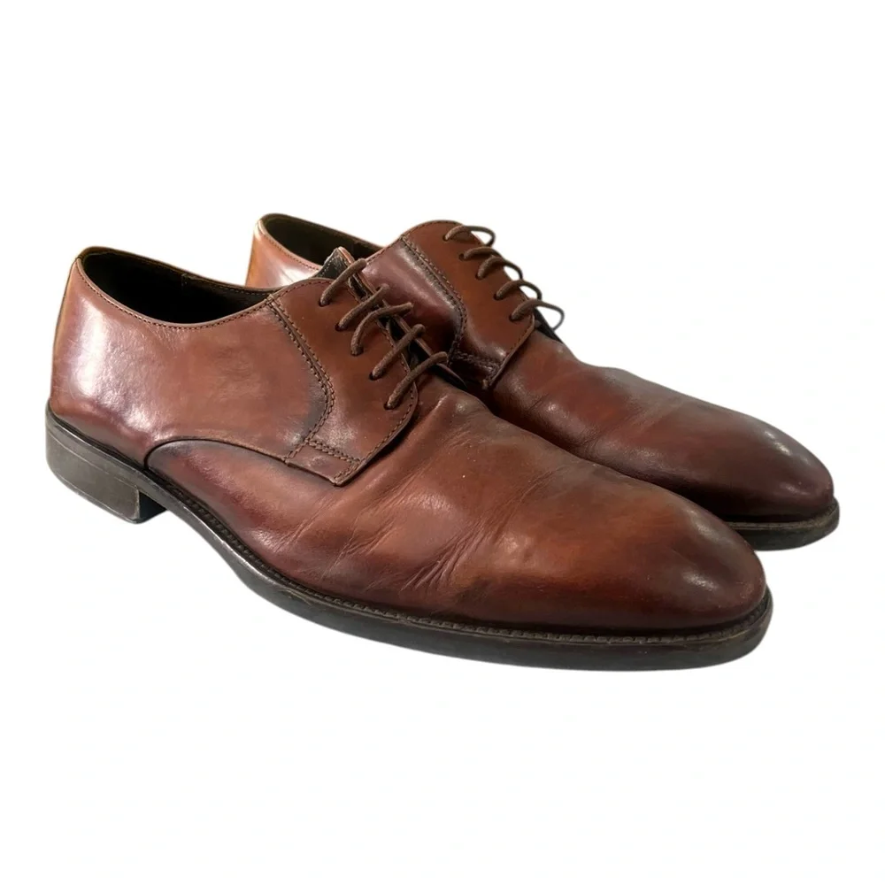 To Boot New York men’s Size 9 Shoes Brown Leather Burnished Derby Ivins Oxford